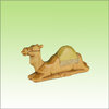 Kamel, liegend, gerade Decke, grün - Farbig - 9cm