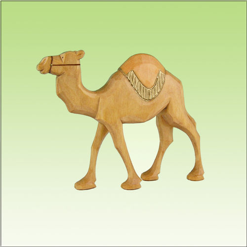 Kamel, laufend, runde Decke, rot - Farbig - 9cm