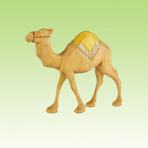 Kamel, laufend, spitze Decke, gelb - Farbig - 9cm