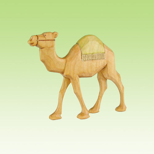 Kamel, laufend, gerade Decke, grün - Farbig - 9cm